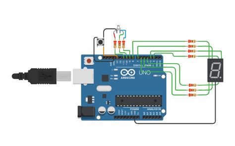 Image result for 7 Segment with Arduino Schematic/Diagram