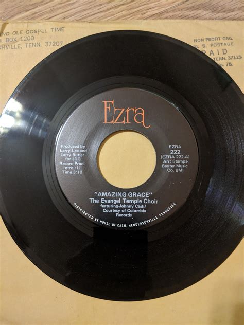 I found a 45 of Johnny Cash singing "Amazing Grace". : vinyl