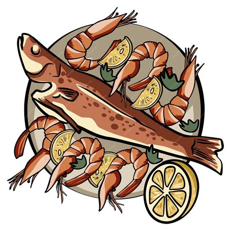 Seafood Dinner Clip Art