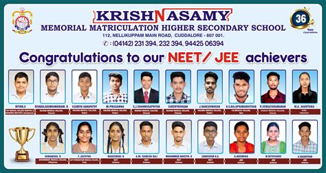 Achievements of Krishnasamy Memorial Matriculation Higher Secondary ...