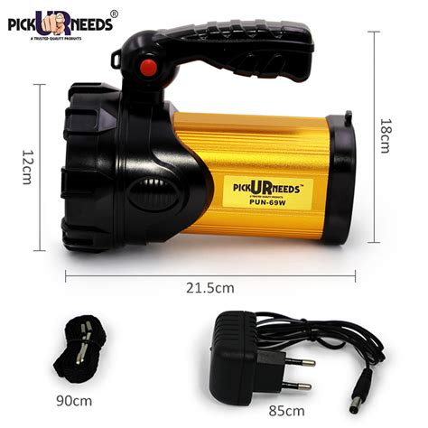 Pick Ur Needs Prime Metal 100w Rechargeable Waterproof Bright Led Torc