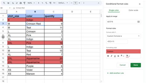 Conditional Formatting Sheets 的图像结果