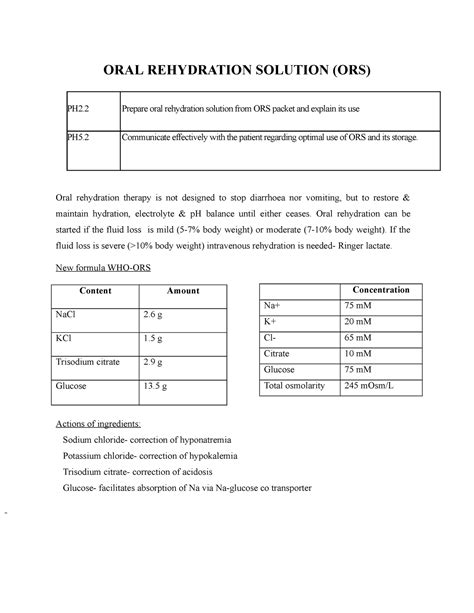 3. ORS- with answers - This is about ORS .How to given and what ...