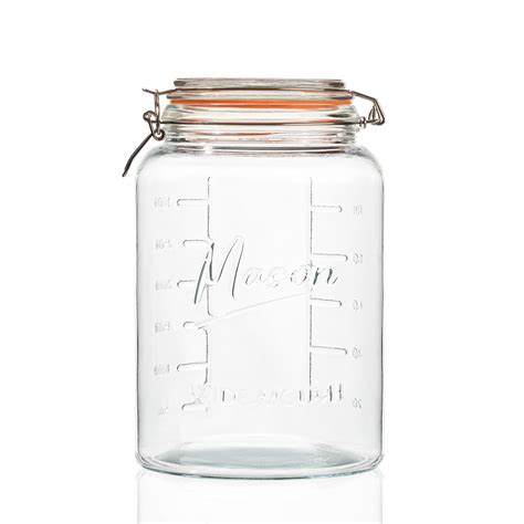 kitchentoolz 1 Gallon Glass Mason Storage Jars with Airtight Lids ...