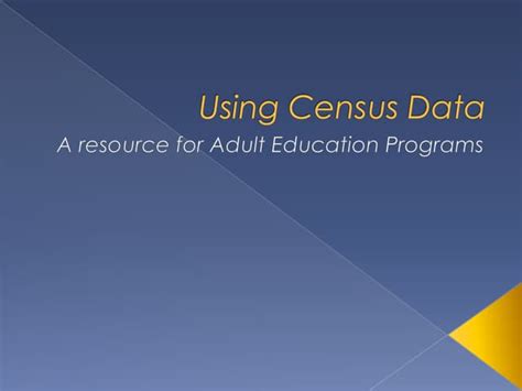 Image result for Census Data Example