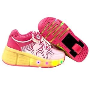 JERN Roller Shoes Kids Roller Skates with Single Wheel Shoes Girls Boys ...