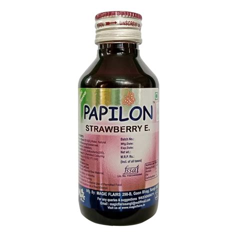 Papilon Food Flavouring Strawberry Emulsion -100ml For Sharbat/Cake ...