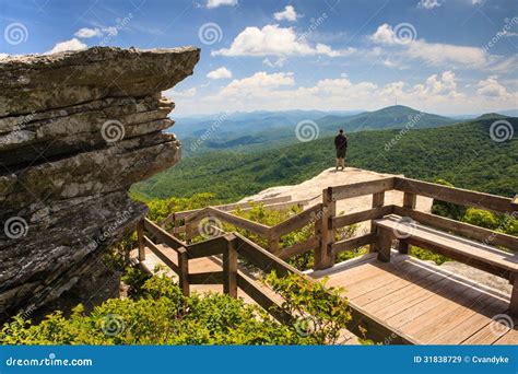 Rough Ridge Overlook Blue Ridge Parkway NC Stock Image - Image of rock ...