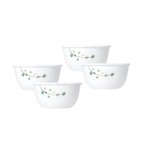 CORELLE Livingware Plus Green Delight 325 ml Soup Bowl, Lightweight ...