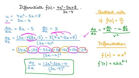 Quotient Rule Derivatives Calculus How To Write A Proof Directly