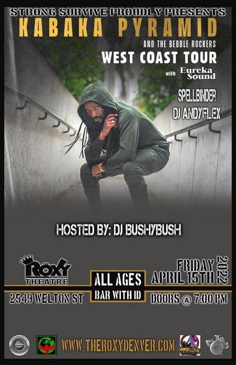 Kabaka Pyramid and The Bebble Rockers, The Roxy Theatre, Denver, 15 ...