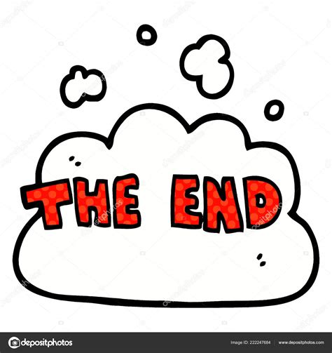 Cartoon Doodle Wording End Stock Vector by ©lineartestpilot 222247684