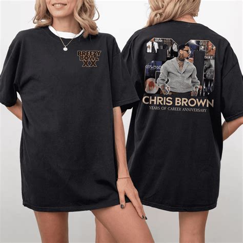 Chris Brown 2025 Breezy Bowl XX Tour Merch, Graphic Fan Tee, Bold Concert Style, Gift For ...