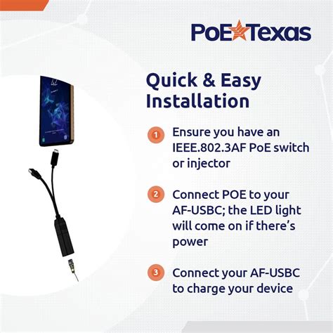 Buy PoE Texas PoE Power for USB-C Devices, Including Google WiFi ...