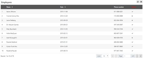 Angular DataTable Example 的图像结果
