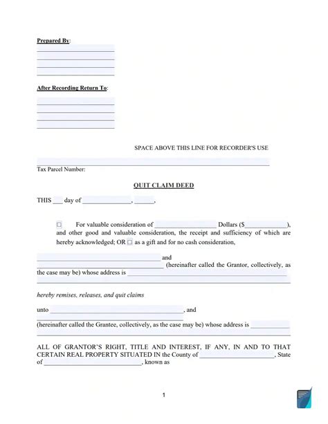 Free Deed Forms for Property Transfer | FormsPal