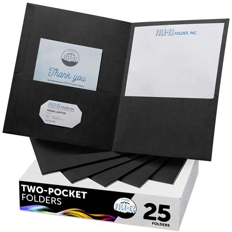 Black Two Pocket Folders