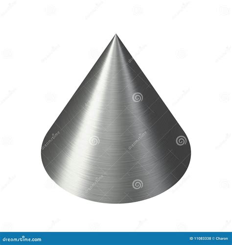 Metal Cone Shiny Brushed Texture Stock Illustration - Illustration of ...