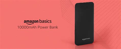 AmazonBasics 10000mAH Lithium Polymer Power Bank | 3 Charging Cables ...