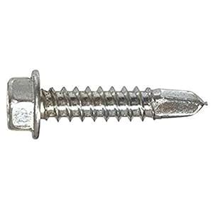 The Hillman Group 47224 1/4-14 x 1-Inch Hex Washer Head Self Drilling ...