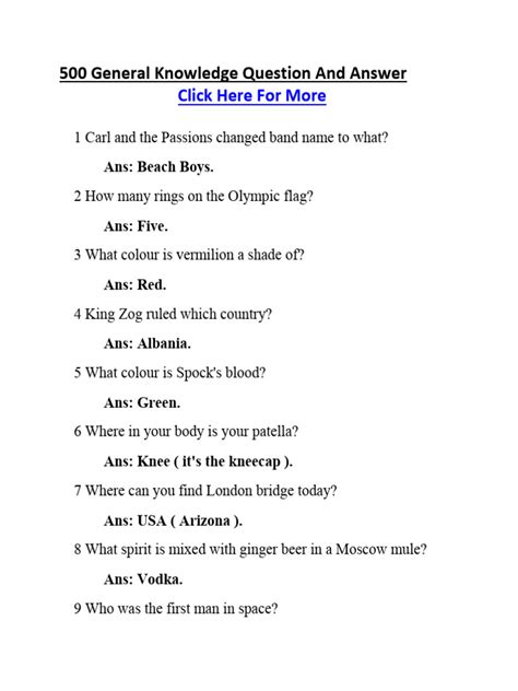 Image result for Basic Knowledge Questions and Answers