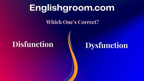 Disfunction vs Dysfunction 🧠 Understanding the Difference and Correct Usage