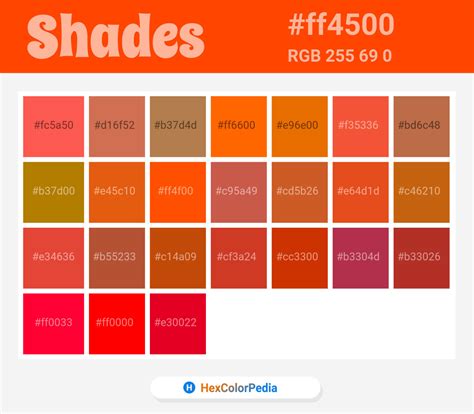 Orange Red Color | ff4500 - Hex Color Conversion - Color Schemes ...