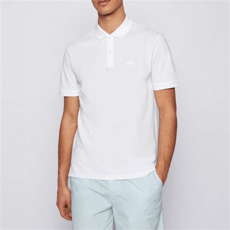 Hugo boss mens white polo shirt online