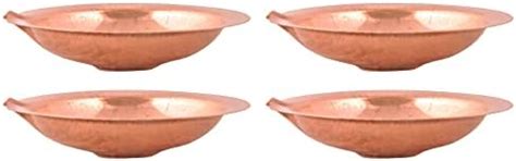 Buy Shiv Shakti Arts Copper Diya | Deepak Plane Finish for Poojan and ...