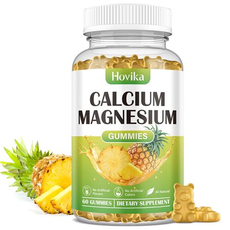 Calcium Magnesium Zinc Gummies, Calcium Magnesium 2:1 Ratio with Vitamin D3, K2, B6, B12 for ... - ratio of k2 to d3