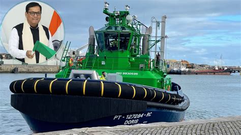 India's first all-electric green tug flagged off by Union shipping ...