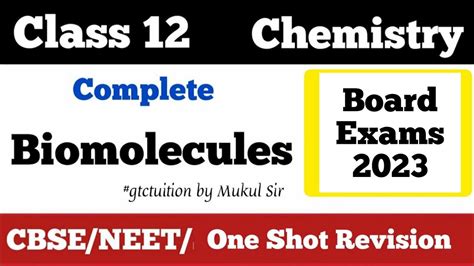 Image result for Class 12 Biomolecules One Shot Arvind Arora