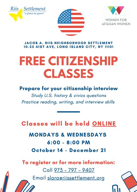Free ESOL & Citizenship Classes » Jacob A. Riis Neighborhood Settlement