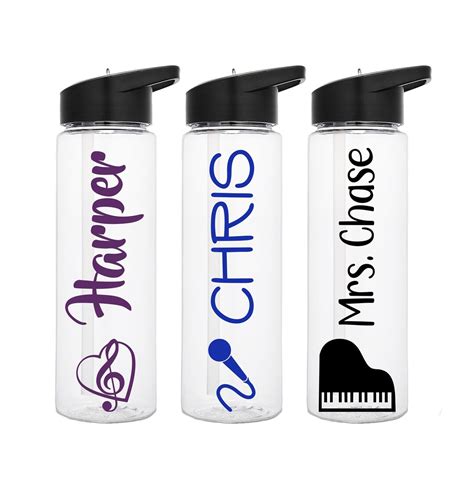 Music Water Bottle, Music Teacher Gift, Piano Teacher Gift, Guitar ...