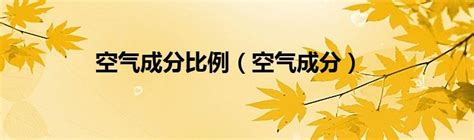 空气成分比例（空气成分）_新时代发展网