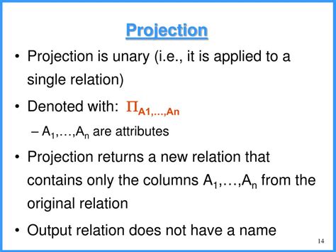 Image result for Relational Algebra Projection Examples