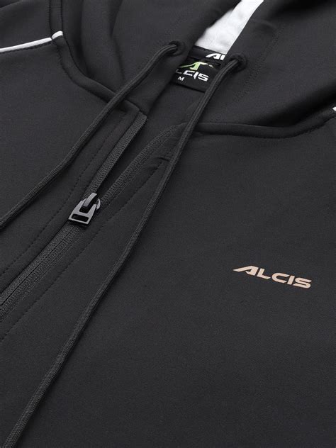 Alcis Men Black Running Sporty Jacket AAMJKTSM00036101-S