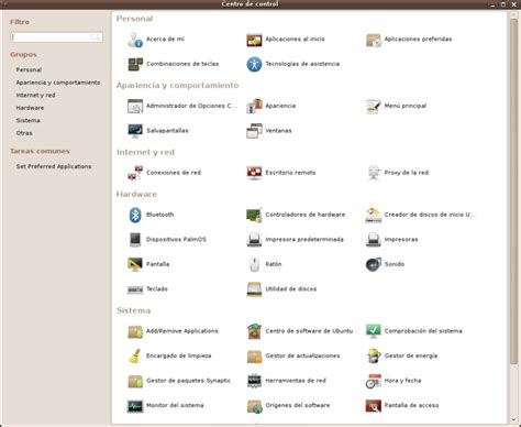 Image result for Ubuntu Linux Control Panle View