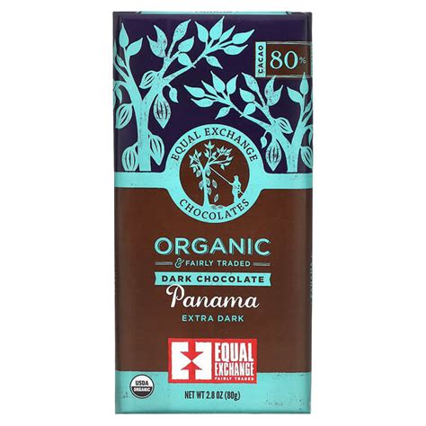 Equal Exchange, Organic, Dark Chocolate, Panama Extra Dark, 80% Cacao ...