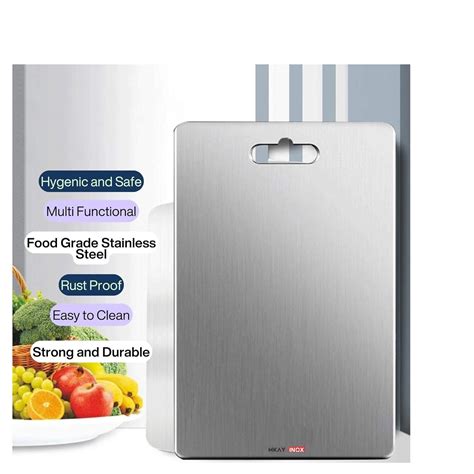 Buy Mkay-Inox Stainless Steel Chopping Board for Vegetable, Meat, Fruit ...