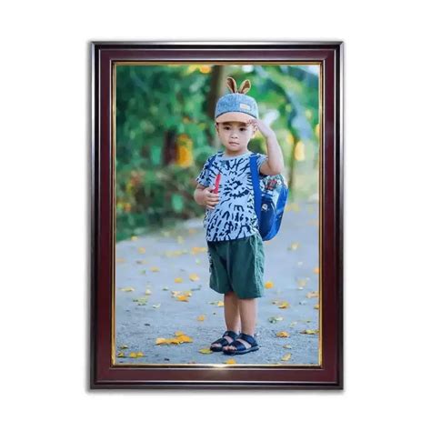 A2 Size - 18×24 inch Frame With Photo Print (Brown – Shopping RJ