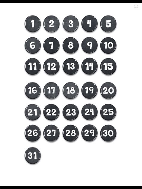 Free Printables Calendar Numbers