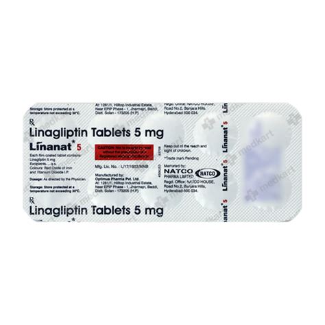 LINANAT 5MG TABLET 10'S : View Price, Combination and Alternatives ...