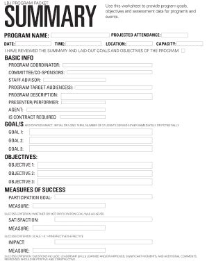 Fillable Online gato-docs its txstate Program packet summary Fax Email ...