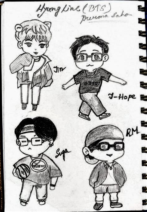 BTS Chibi Sketch By YellowHaruka On DeviantArt, 55% OFF