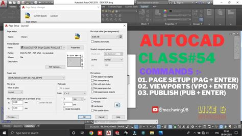 AutoCAD Page Setup Command 的图像结果