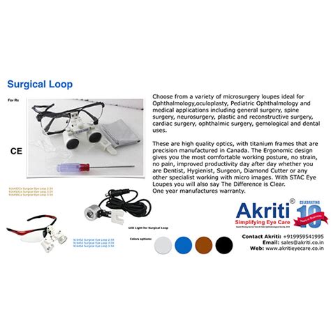 Surgical Loop 3.0X With Spectacle Correction – Akriti