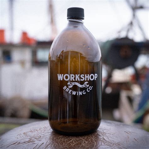 1L Flagon - Glass – Workshop Brewing NZ