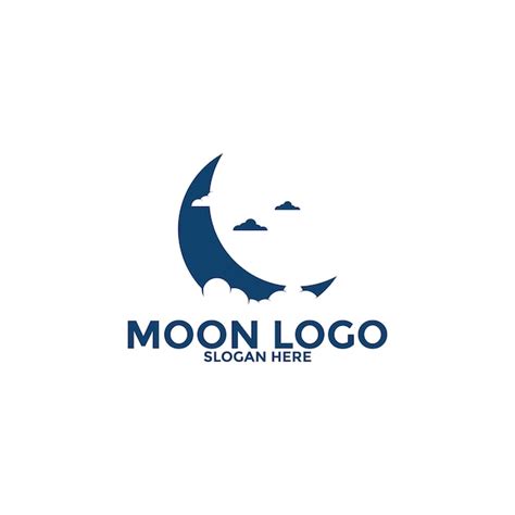 Mond-Logo-Vektorsymbol, einfache Mond-Logo-Design-Vorlage | Premium Vektor