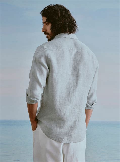 Buy Tide Green Linen Dobby Shirt | Casual Green Dobby Shirt for Men ...